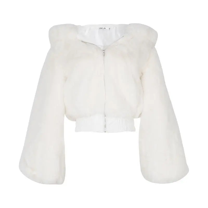 Joseline Furry Cropped Faux Fur Coats