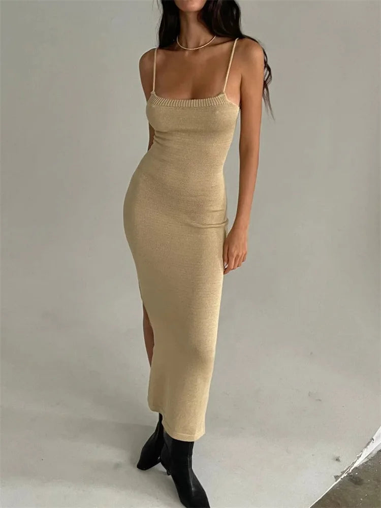 Mariana Sexy Backless Bandage Knitted Dress