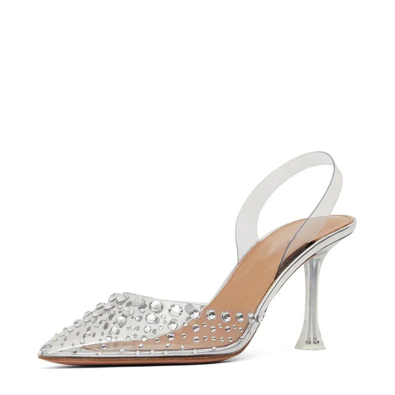 Arabella Rhinestones Clear Heels