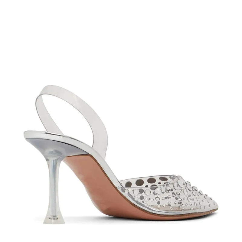 Arabella Rhinestones Clear Heels