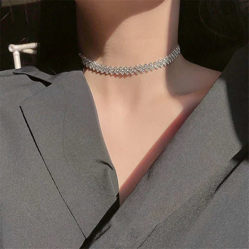 Ethiana Rhinestone Choker Necklace