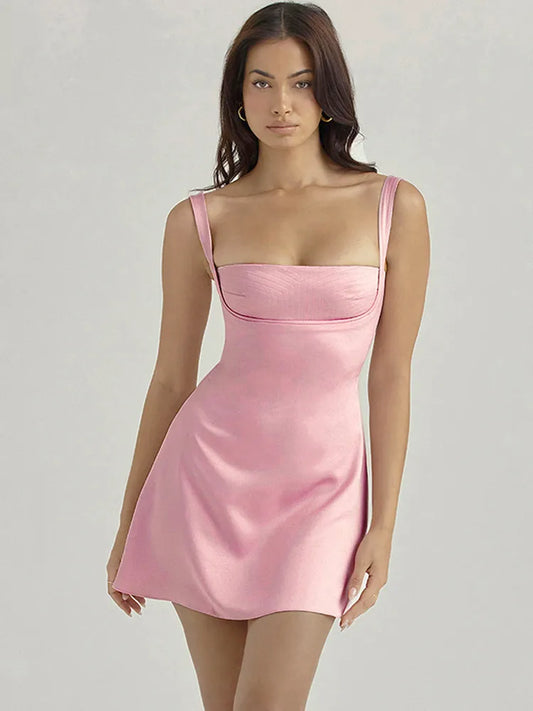 Geraldine Satin A-Line Dress