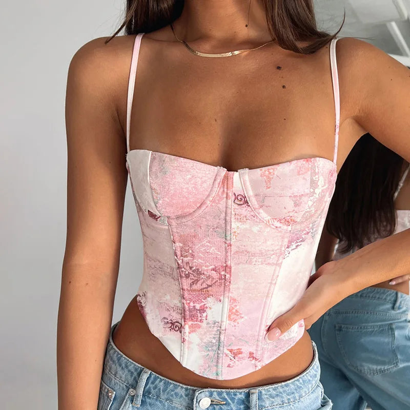 Saphira Floral Bustier Top