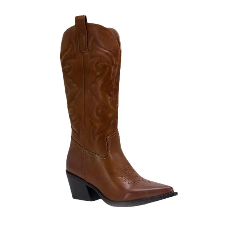 Lacy Cowboy Embroidered Western Boots