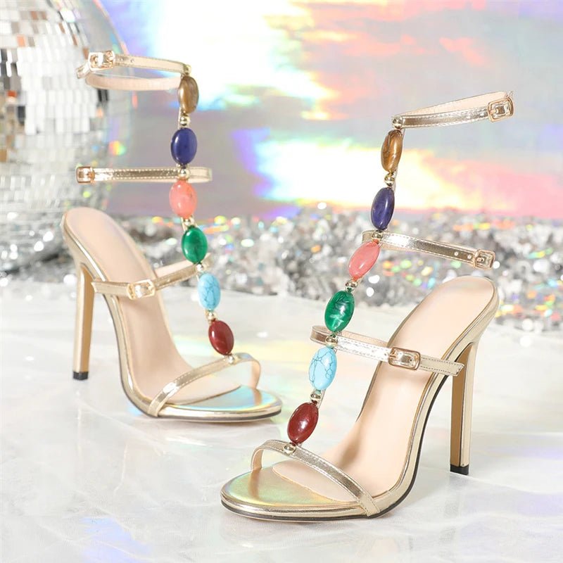 Lykka's Bohemian Style Gem Heels