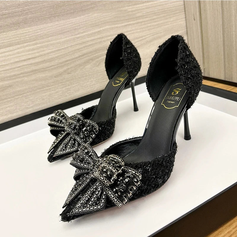 Cecelia Pearl Crystal Bowtie Shoes