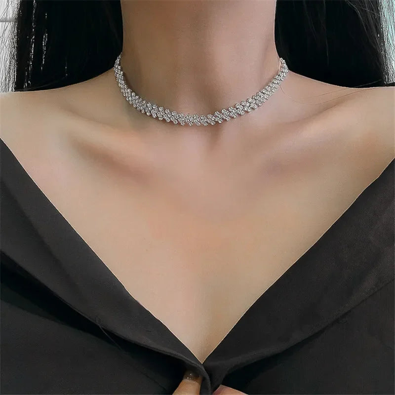 Ethiana Rhinestone Choker Necklace