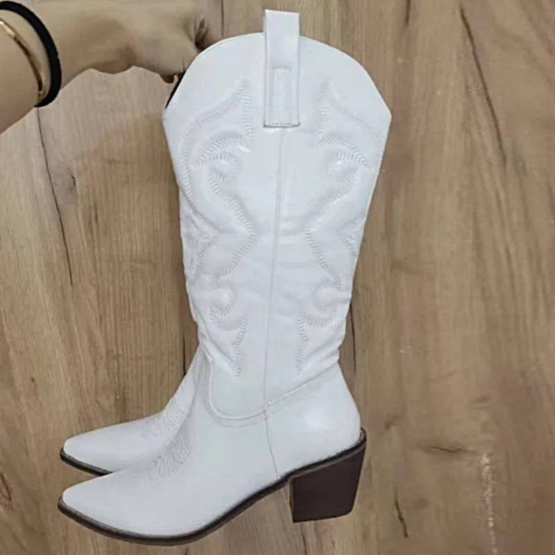 Lacy Cowboy Embroidered Western Boots