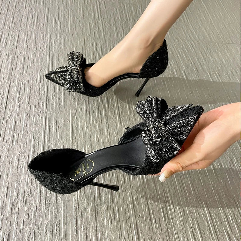 Cecelia Pearl Crystal Bowtie Shoes