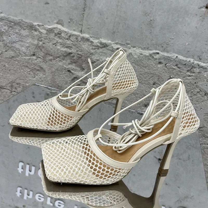 Mary's Mesh Pumps